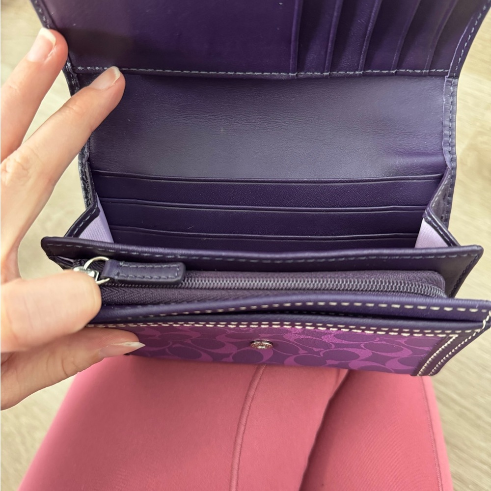 Coach RARE Purple Leather Tote + 5 Matching Accessories | Collector Set - Picture 12 of 16